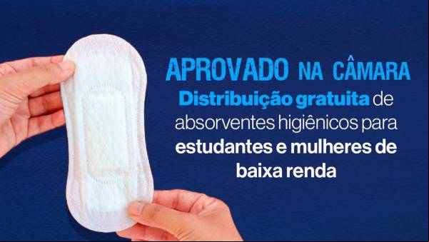 Câmara aprova distribuição gratuita de absorventes para estudantes e mulheres de baixa renda